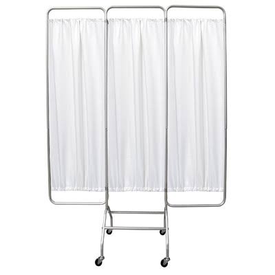 Omnimed 72x22 x 57x22 Economy Screen Frame on Casters 3 Panel Room Divider