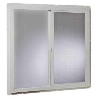 TAFCO Windows 35.5 in. x 35.5 in. Utility Left-Hand Single Slider Vinyl Window Dual Pane Insulated Glass, and Screen - Shop Hardware Tools Online Store