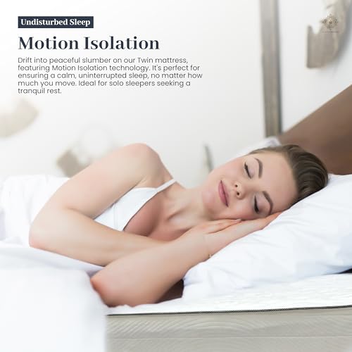 Twin Bed Mattress – 12 Inch Hybrid Twin Mattress with Pocketed Coil Spring with High Density & Comfort Cold Foam - Eco-Friendly, Breathable Twin Size Mattress Medium Firmness