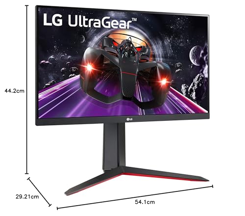 LG 24GN650-B Ultragear Gaming Monitor 24” FHD (1920 x 1080) IPS Display, 144Hz Refresh Rate, 1ms (GtG), AMD FreeSync Premium, Tilt/Height/Pivot Adjustable Stand - Black