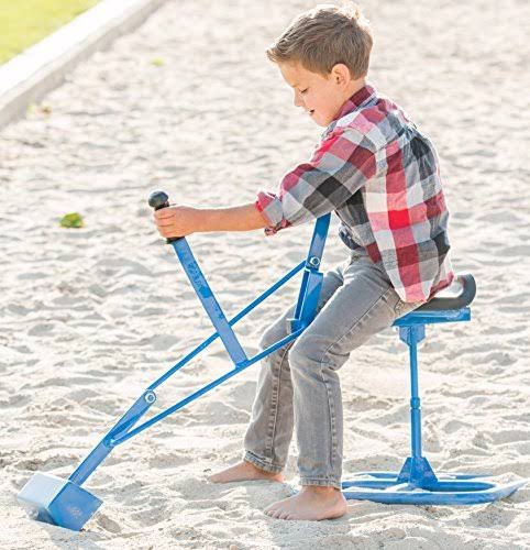 Tough Kid Digger Heavy Duty Sandbox Backhoe Toy, Blue