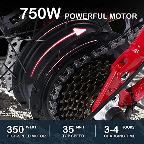 26" Electric Bike for Adult, 350W 36V/10A Adult Electric Bike Foldable with Hide Removable Battery, E-Commuting Mountain Bicycle 7 Speed Manual Shimano Gears