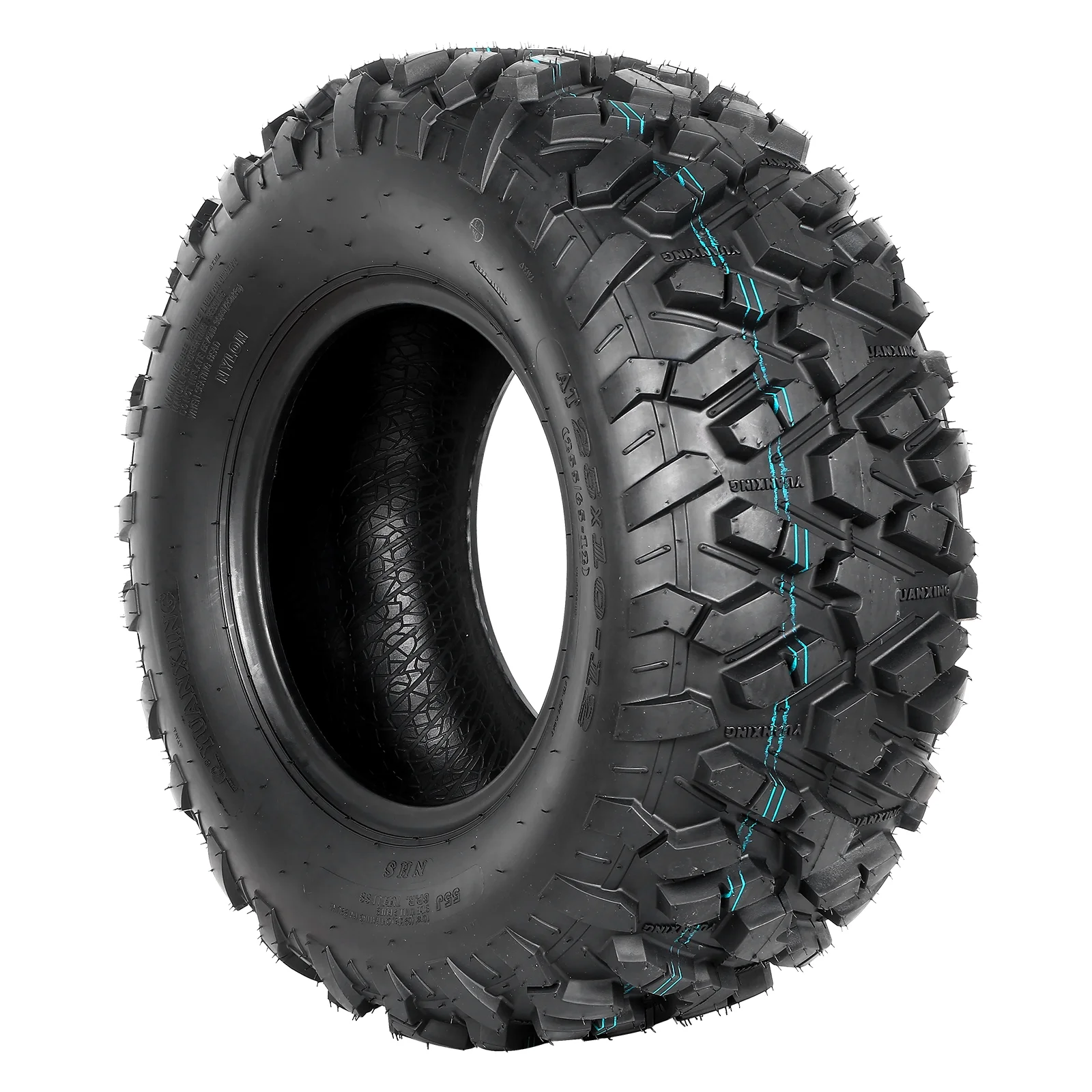 WEIZE 25x10-12 All Terrain ATV UTV Tires, 25 * 10-12 Rear Tire, Set of 2 Tires, 6PR, Suitable For Mud, Gravel, Sand, Rocky