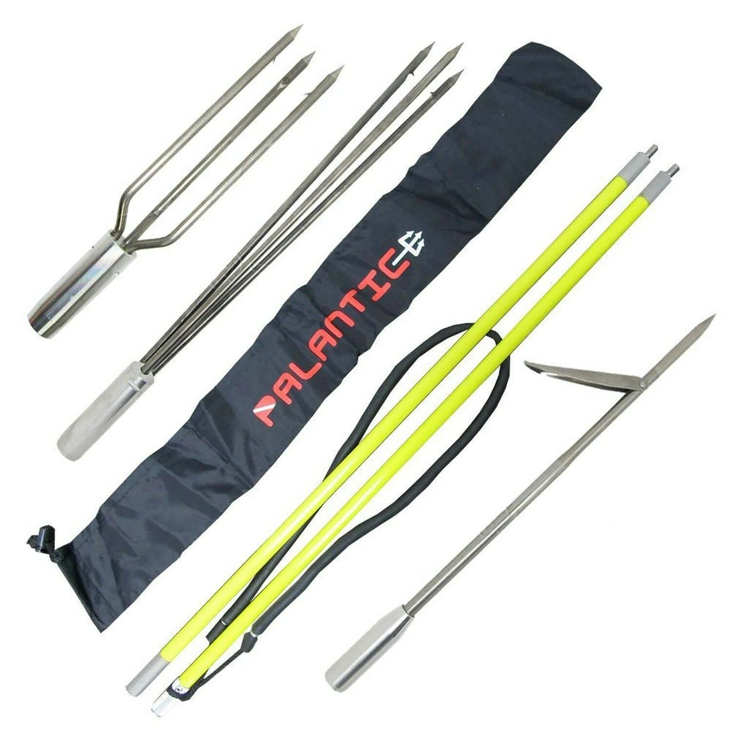 Scuba Choice Spearfishing 5& Fiber Glass Travel 2PIECE Hawaiian Sling Pole Spear 3 Tips Set