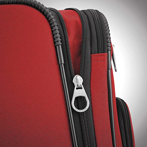 American Tourister Pop Max Softside Luggage with Spinner Wheels, Red, 3-Piece Set (21/25/29)