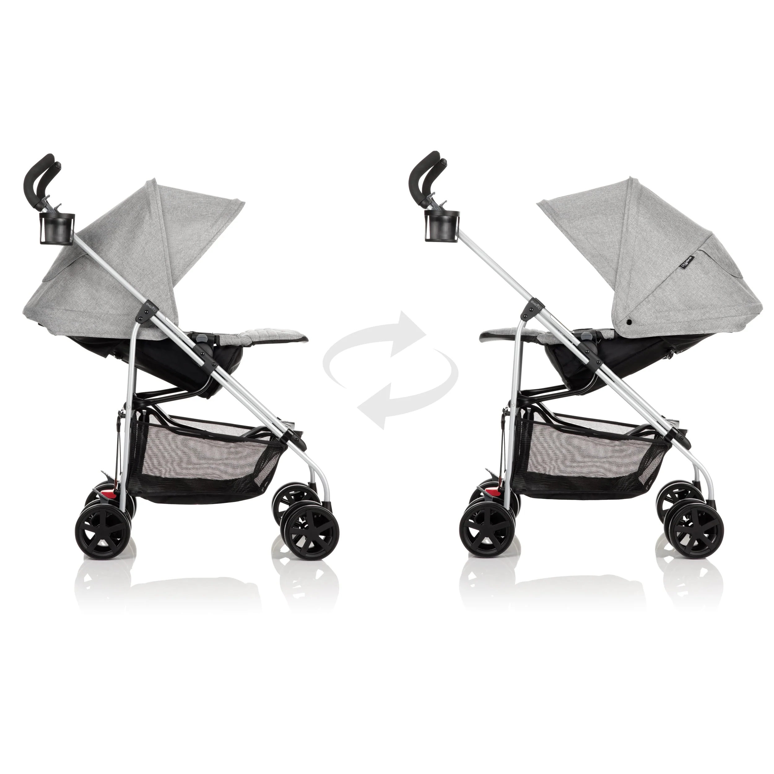 Evenflo Reversi Lightweight Reversible Stroller (Altair Black), Unisex