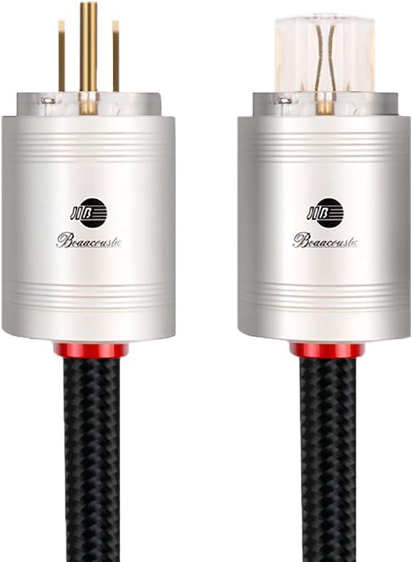 JIB Boaacoustic 4N OFC HiFi Power Cord, Male to Female Power Cable,US Plug for Subwoofer, Amplifier, DV/AV - 3ft/1M