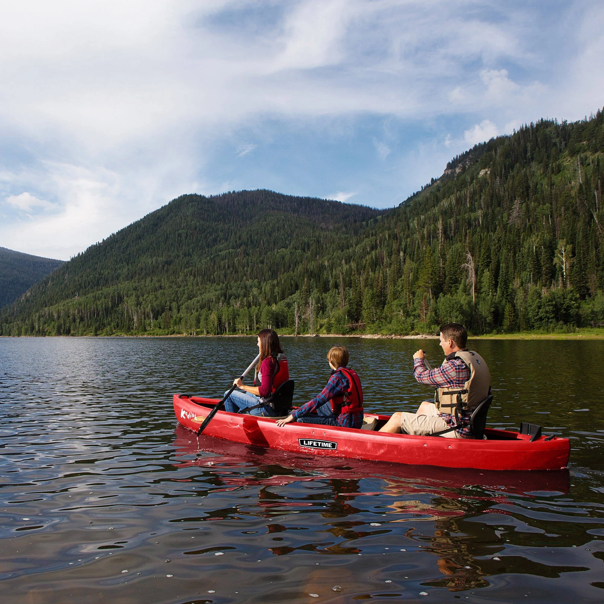 Lifetime Wasatch 130 Canoe - Forest Green - 90561