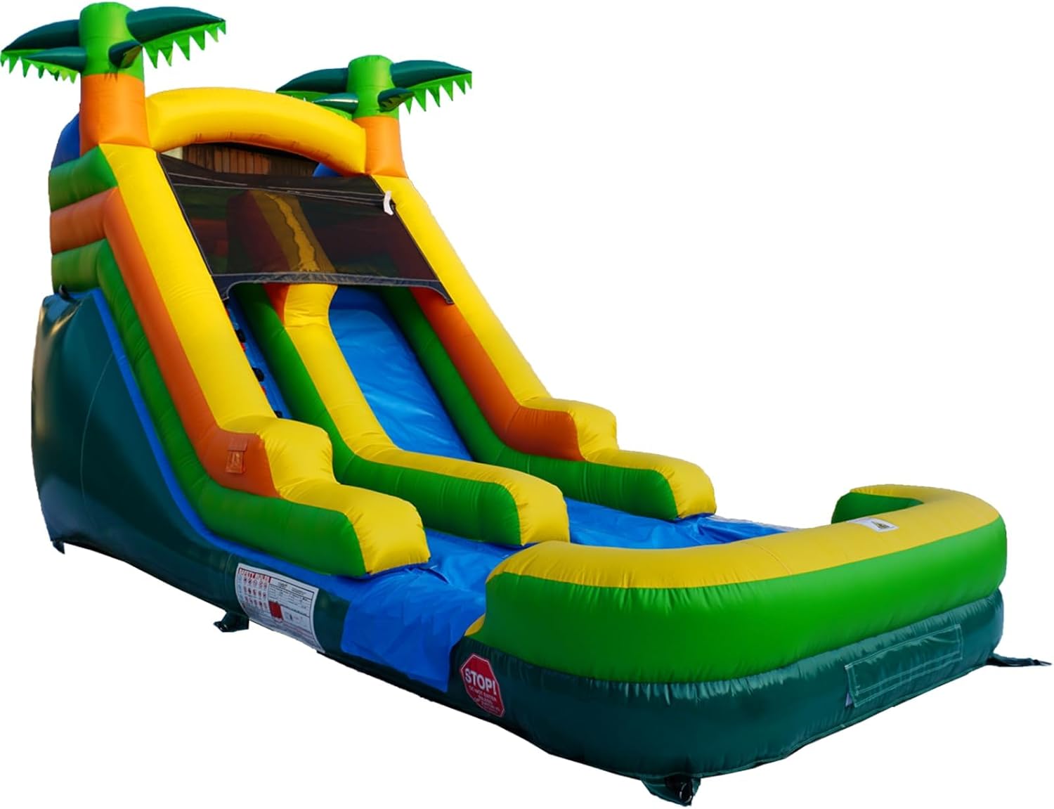 Commercial PVC Inflatable Water Slide Bounce House with Air Blower for Kids or Adults,Semi Commercial,Park Use,High Slide with Shallow Pool,Backyard Water Play Slide,Large 20' x 9.4'x 13’