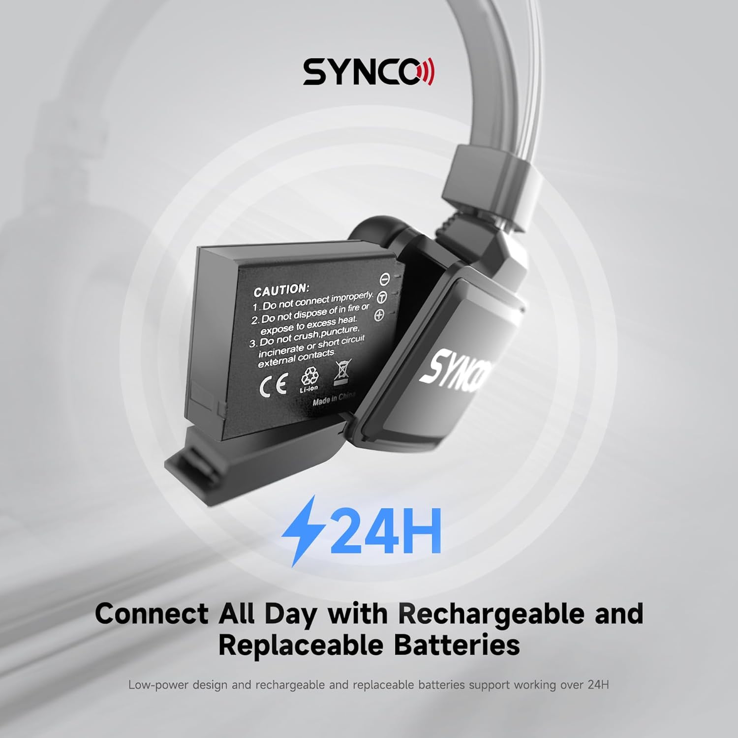 SYNCO XTalk X2 2.4GHz Wireless Headset with Microphone Intercom System Random Master Device Design for Movie Shoot Live Show Stage Performance (2PCS)