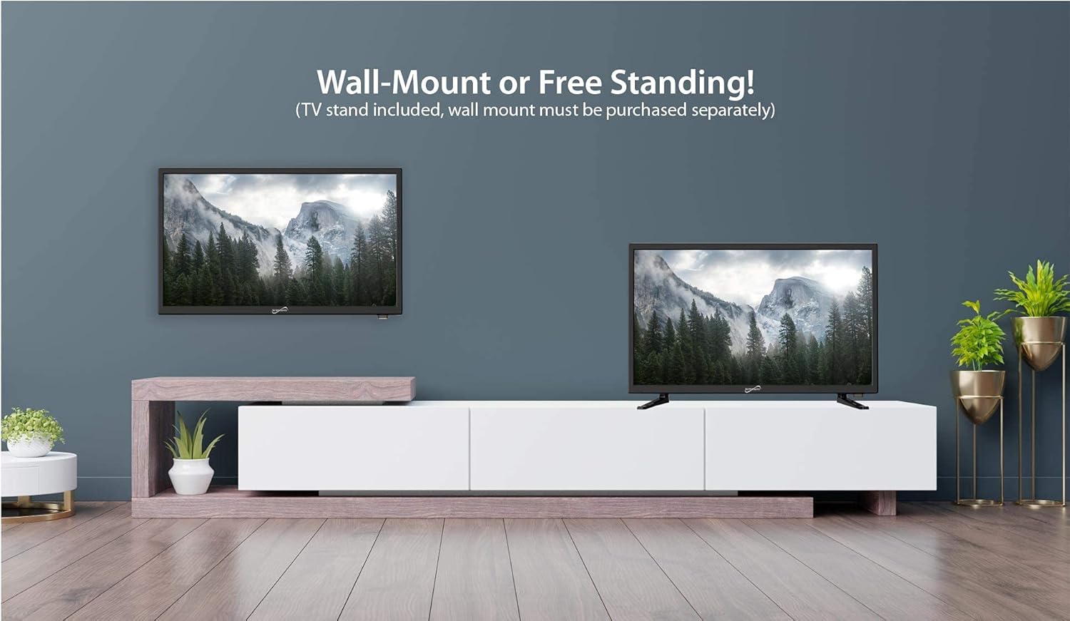 SuperSonic SC-2411 LED Widescreen HDTV & Monitor 24 Flat Screen with USB Compatibility, SD Card Reader, HDMI & AC/DC Input: Built-in Digital Noise Reduction (DC Cable not Included)