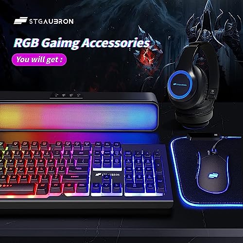 STGAubron Gaming Desktop PC,Intel Core i7-11700KF up to 5.0G,32G DDR4,2T SSD,GeForce RTX 3060 12G GDDR6,600M WiFi,BT 5.0,RGB Fan x 6,RGB Keyboard&Mouse,RGB Mouse Pad,W11H64