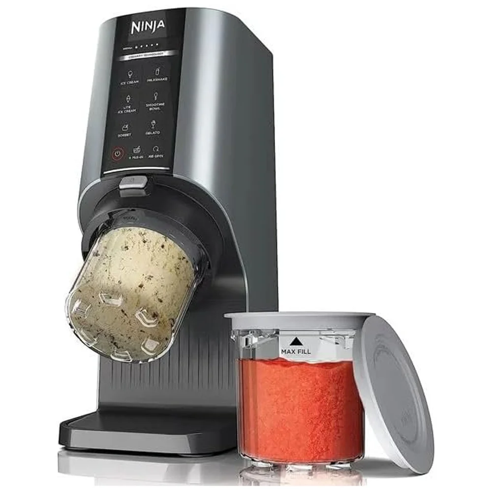 Ninja NC201 CREAMi Breeze 7-in-1 Ice Cream & Frozen Treat Maker (Renewed) Bundle with 3 YR CPS Enhanced Protection Pack