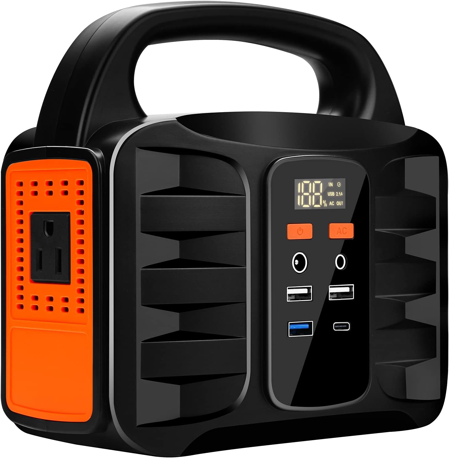 SBAOH Portable Power Station Generator, 42000mAh 110V/150W(Peak 200W) AC Outlet Camping Solar Generators Lithium Battery Bank Power Supply for Outdoor Travel Hunting Home Emergency Backup (42000mAh)