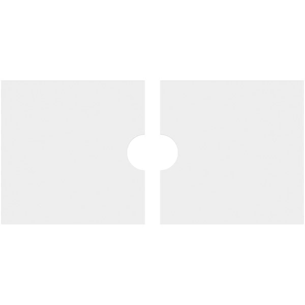 Rectangle Architectural Grade PVC Contemporary Ceiling Medallion (40x22W x 20x22H x 5x22ID x 14x22C - Two Piece)