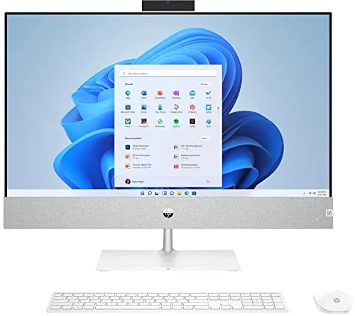HP Pavilion 27-ca0276z AiO PC Home & Business All-in-One (AMD Ryzen 7 5700U 8-Core, 16GB RAM, 512GB SSD + 1TB HDD, AMD Radeon, 27" 60Hz Touch Win 11 Home) with MS 365 Personal, Hub