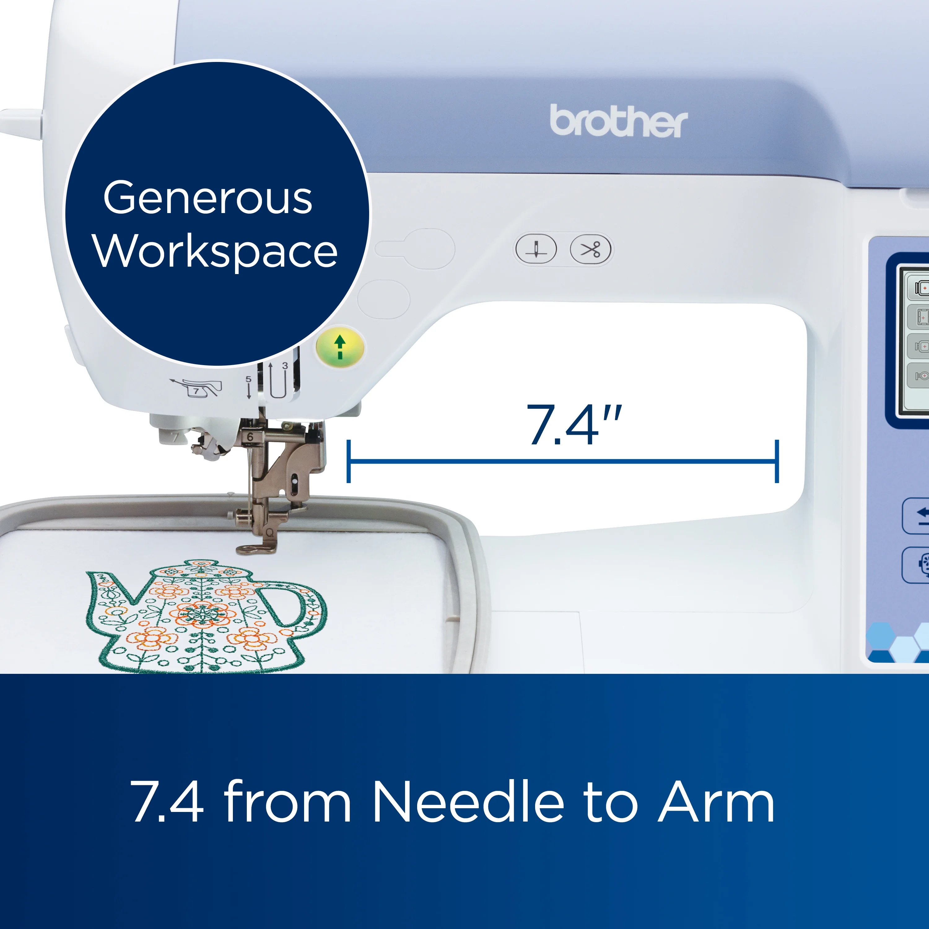 Brother PE900 Embroidery Machine with Built-in Embroidery Designs and Wireless Connectivity