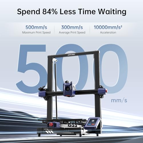 Anycubic Kobra 2 Plus 3D Printer, 41L Large Printing Volume 500mm/s High-Speed Printing with Dual-Gear Direct Extruder, Dual Lead Screw Drive Smooth, 12.6x12.6x15.7in Printing Size