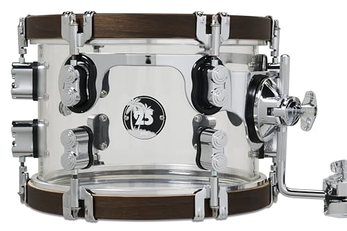 PDP By DW PDP 25th Anniversary 4-Piece Clear Acrylic with Walnut Stain Hoops Drum Set Shell Pack (PDLT221425TH)