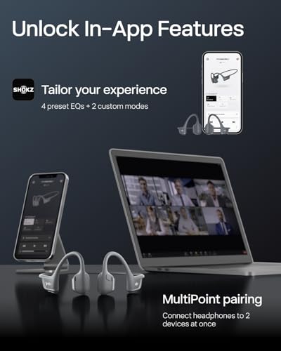 SHOKZ New OpenRun Pro 2 - Open-Ear, Bone Conduction Sport Headphones - with Reflective Strip - Sweat Resistant, Workout Headphones - Secure, Wireless, Comfortable Fit-Deep Bass and Smart Mic App