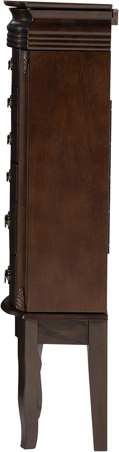 Powell Italian Influenced Transitional Espresso Jewelry Armoire,Brown