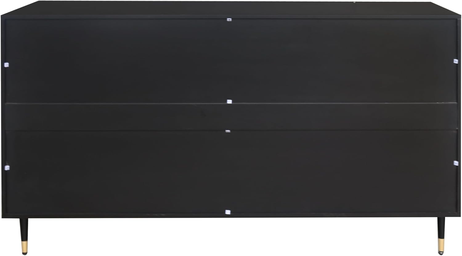 Buffet Cabinets with Lockers, Accent Lockers with Black Lacquered Wood and 4 Fluted Glass Doors, with Metal Legs, Modern Kitchen Sideboards, Used in Living Rooms,Entryway,Dining Rooms.