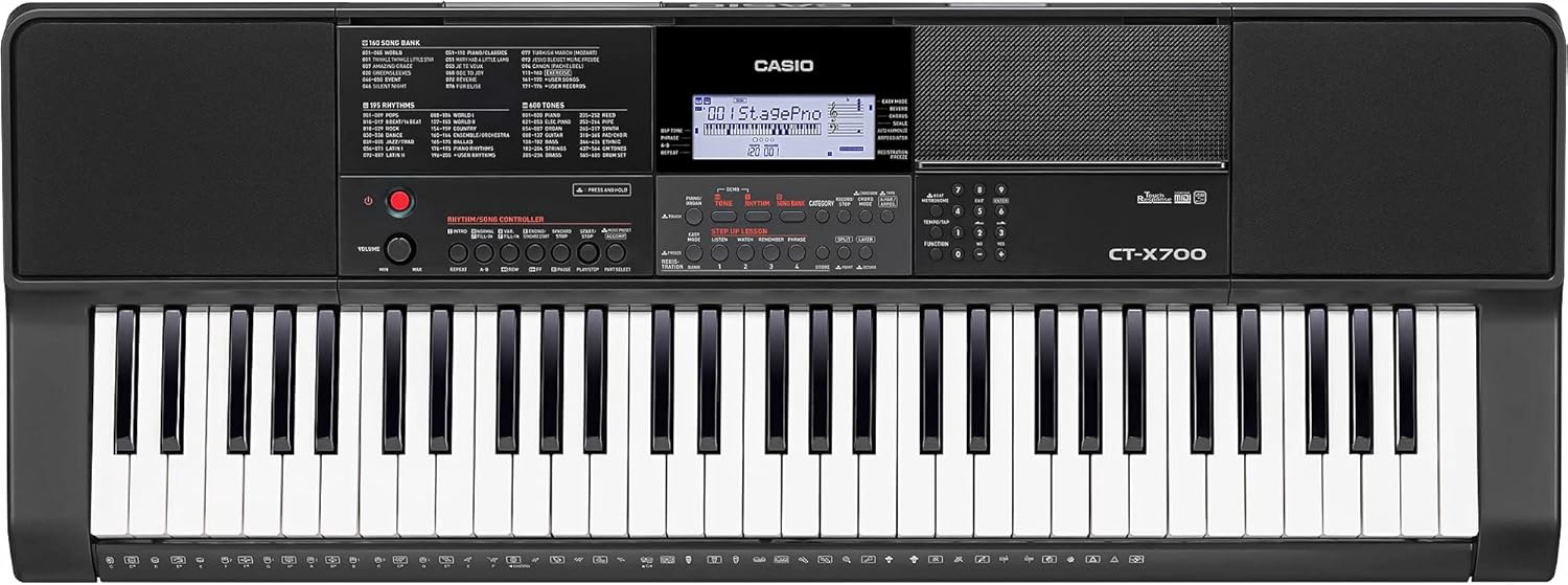 Casio CT-X700 Keyboard Pack with Adjustable Padded Keyboard Bench