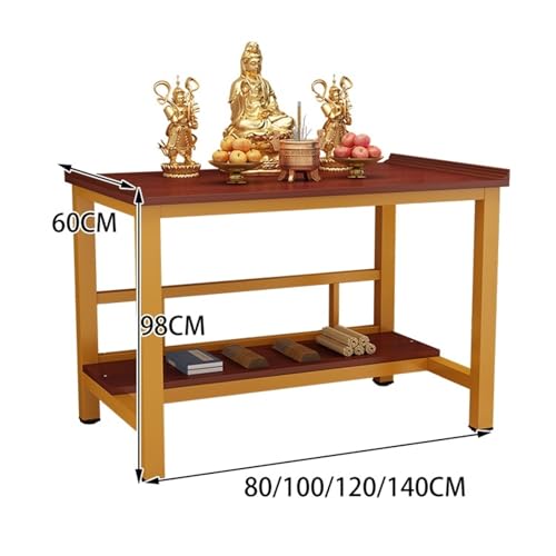 FEELIN Offering Buddha Altar Home Chinese Style Buddha Table Single-Layer Buddha Table Simple Porch Table Incense Table Offering Table Cabinet Tribute Table(Size:80cm)