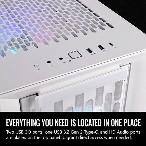 Thermaltake CTE T500 TG ARGB E-ATX Full Tower with Centralized Thermal Efficiency Design; 3x140mm CT140 ARGB Fans Pre-Installed; Tempered Glass Front & Side Panel; CA-1X8-00F1WN-01; White