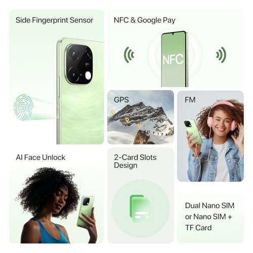 UMIDIGI G9C Android 14 Unlocked Cellphone,Octa-core 12GB +128GB Expand 1TB Unlocked Smartphone,6.75" HD+ 90Hz,5000mAh Battery,50MP Camera,GPS,BT 5.4,NFC,AI Face Unlock,Warranty,White