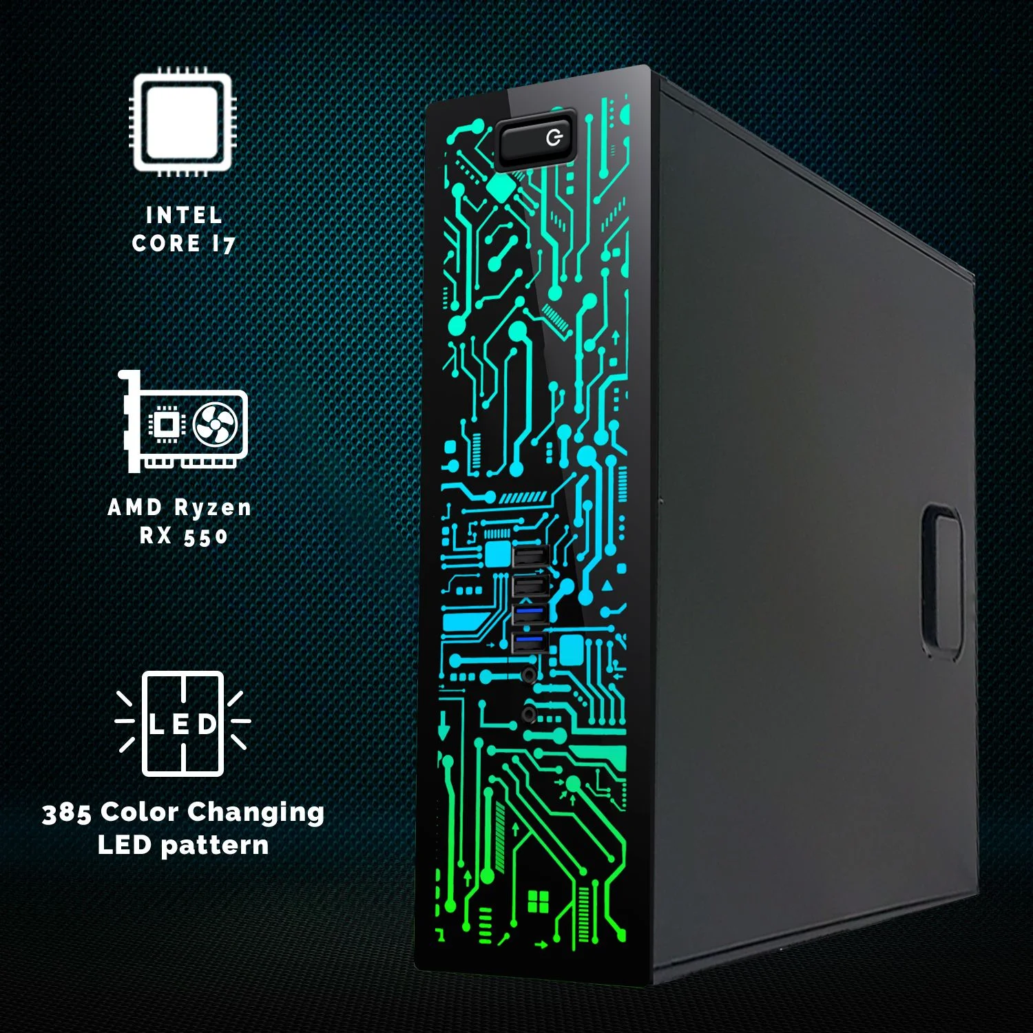 Restored Gaming Desktop PC, Intel Core i5 6th Gen, TechMagnet Zeus, AMD RX 550 Graphics, 32GB RAM, 240GB SSD + 3TB HDD, MTG New 24 Inch Dual Monitor, Gaming Kit Webcam, Win 10 Pro (Renewed)