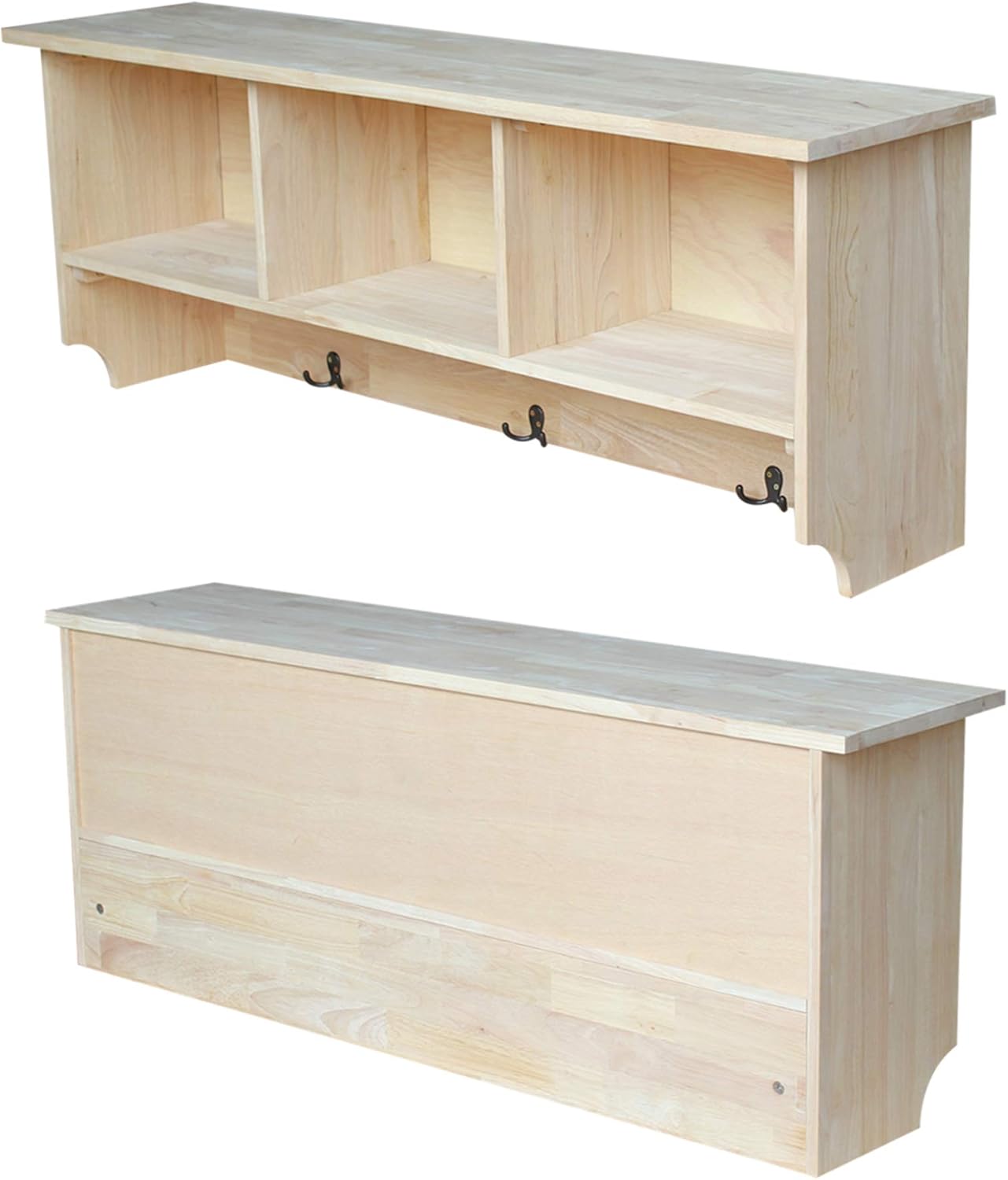 IC International Concepts Storage Wall shelf unit, Unfinished