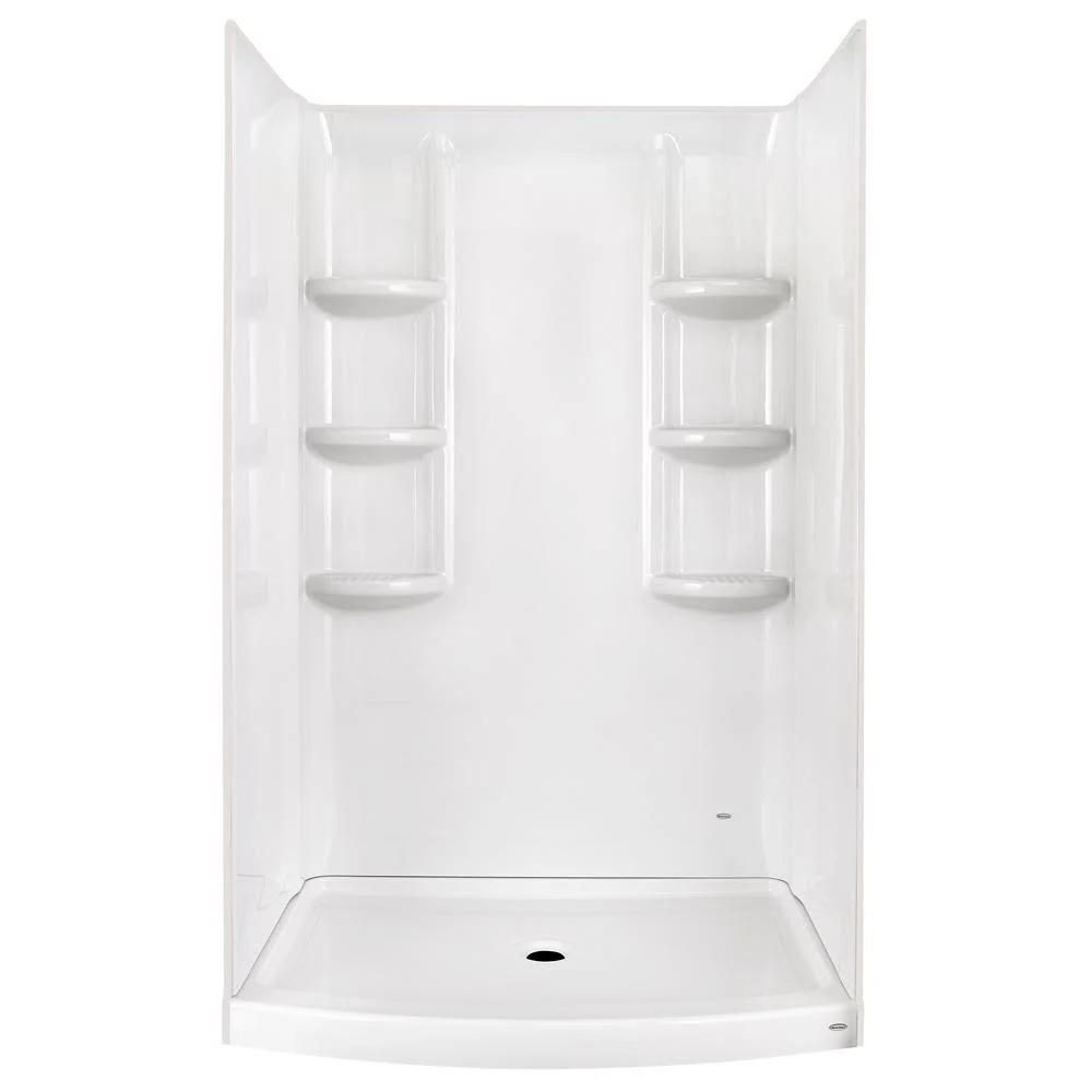 American Standard Ovation 30 in. x 48 in. 3-Piece Direct-to-Stud Shower Wall in Arctic White