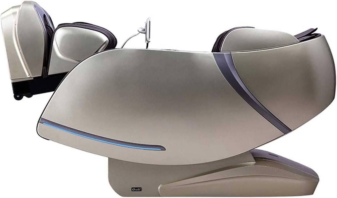 Osaki OS-Pro First Class | Black & Beige | 3D L-Track Full Body Massage Chair | Zero Gravity | Full Air Compression | Lumbar Heating | Extending Foot Rest | Calf Kneading | Bluetooth | Space Saving