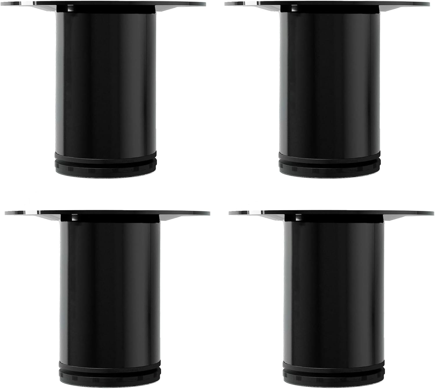 28 Inch Adjustable Table Legs, Black Legs for Desk, Sturdy Pipe Table Legs for Dining Table, Computer Table, ( Set of 4 )