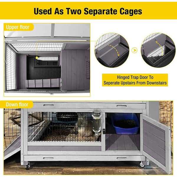 Aivituvin Rabbit Hutch Outdoor Bunny Cage AIR18 - Pet Supplies online store
