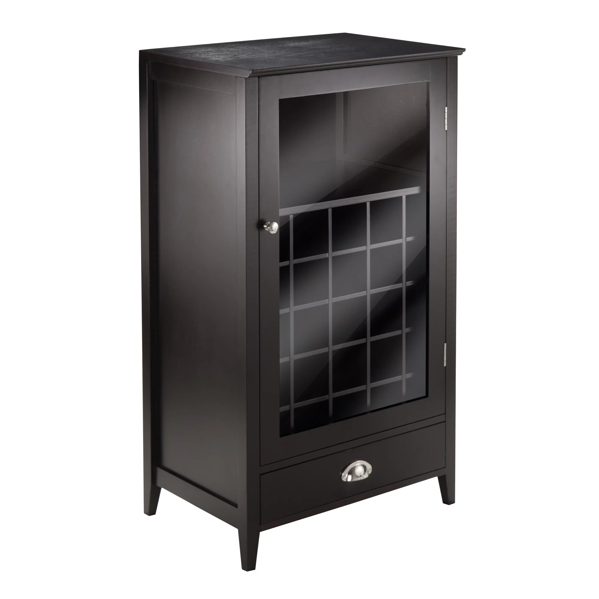 Winsome Wood Bordeaux 25-Bottle Modular Wine Cabinet, Espresso Finish
