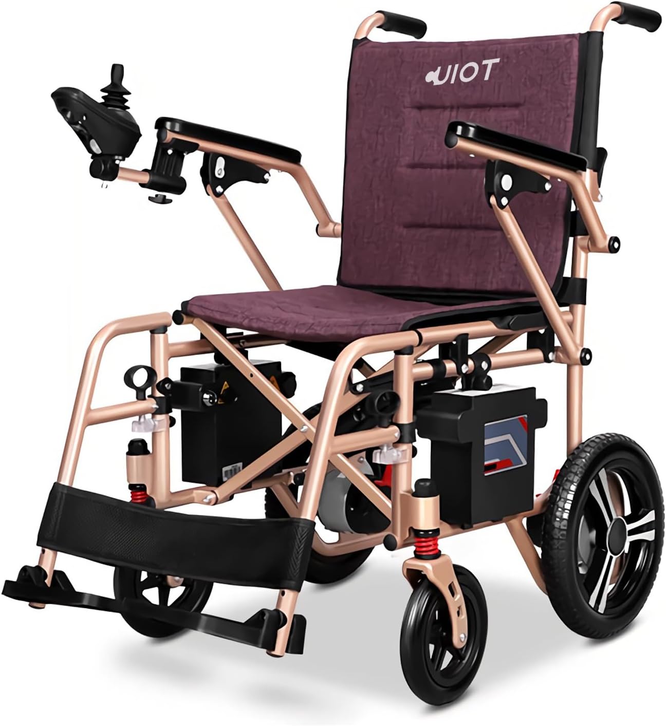 Electric Wheelchairs for Adults - Lightweight (26Lbs) Foldable Motorized Wheelchair, 13.2AH Lithium Battery 25 Miles Travel Range, All Terrain Power Wheelchair for Seniors, Airline Approved