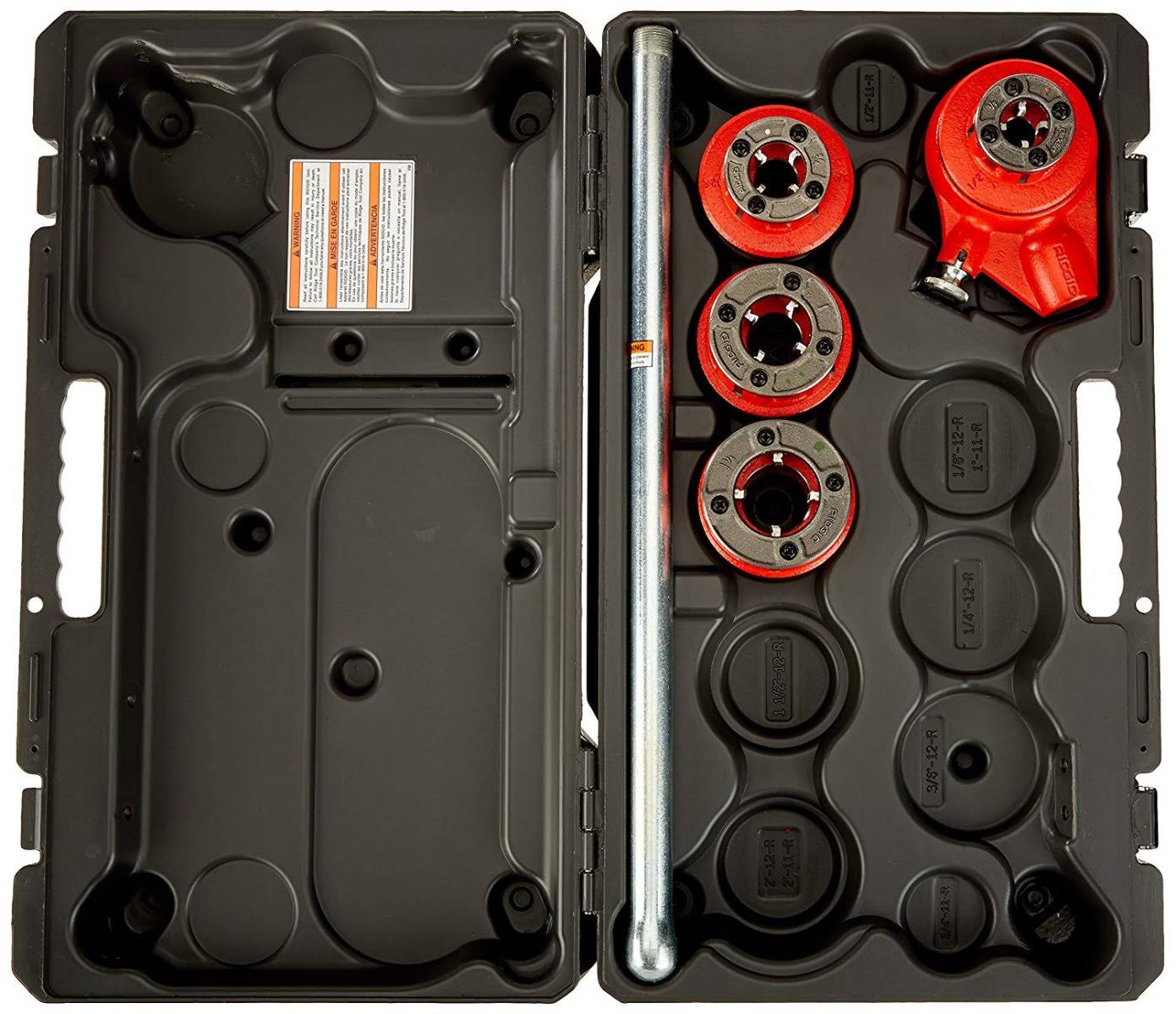 Ridgid 36480 12-R 1/2x22 1-1/4x22 NPT Exposed Ratchet Threader Set
