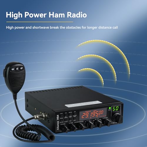 Retevis Ailunce HS4 10 Meter Radio, High Power SSB Ham Radio Base Station, CW/SSB/AM/FM/PA Mode, Noise Reduction, Dual Watch, SWR Protection, Amateur Mobile Radio Transceiver for Emergency Response