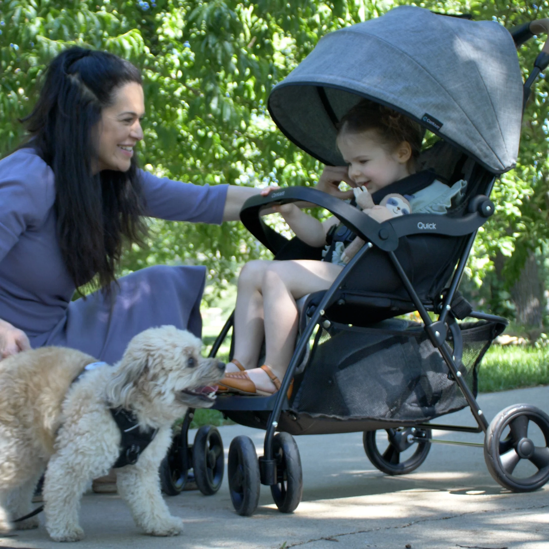 Contours Quick® Lightweight Travel Stroller, Compact Newborn Stroller, Gray