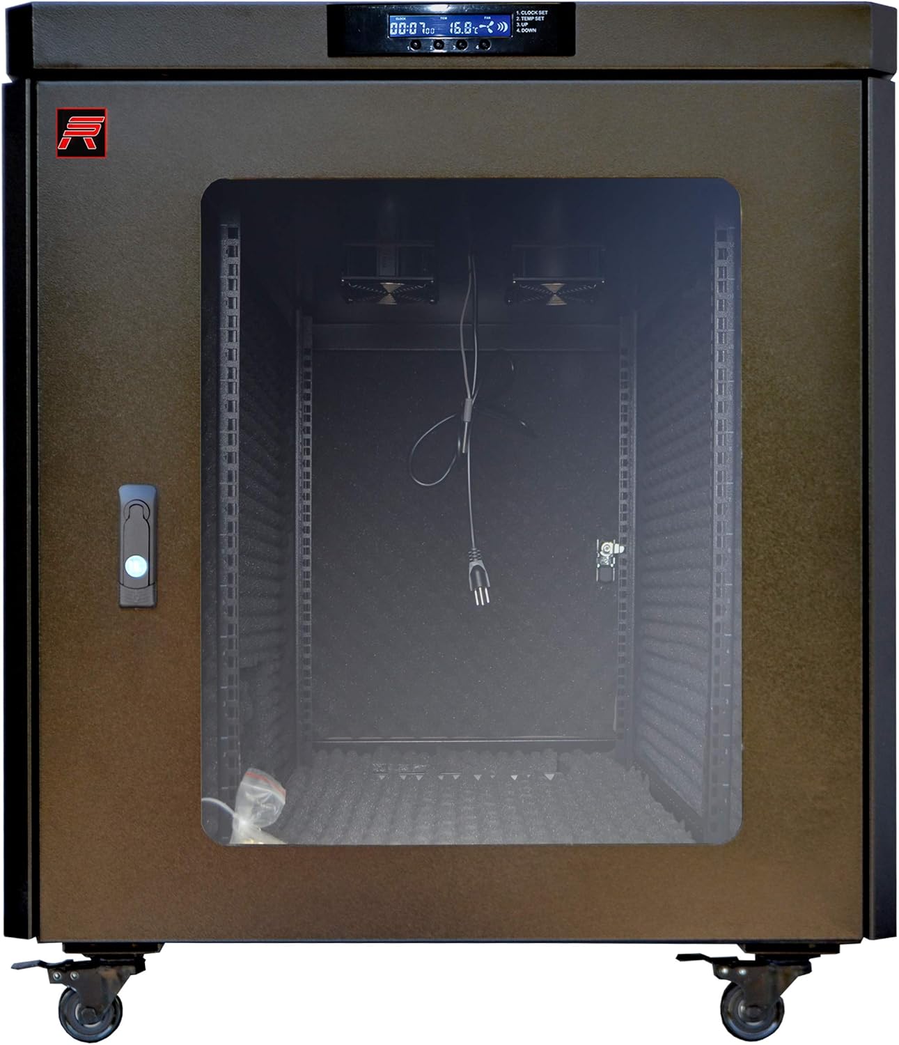 Sysracks 12U 35 inch Depth Soundproof Server Rack Cabinet Quiet Server Cabinet Enclosure Silent Acoustic Server Rack up to 36% Noise Reduction
