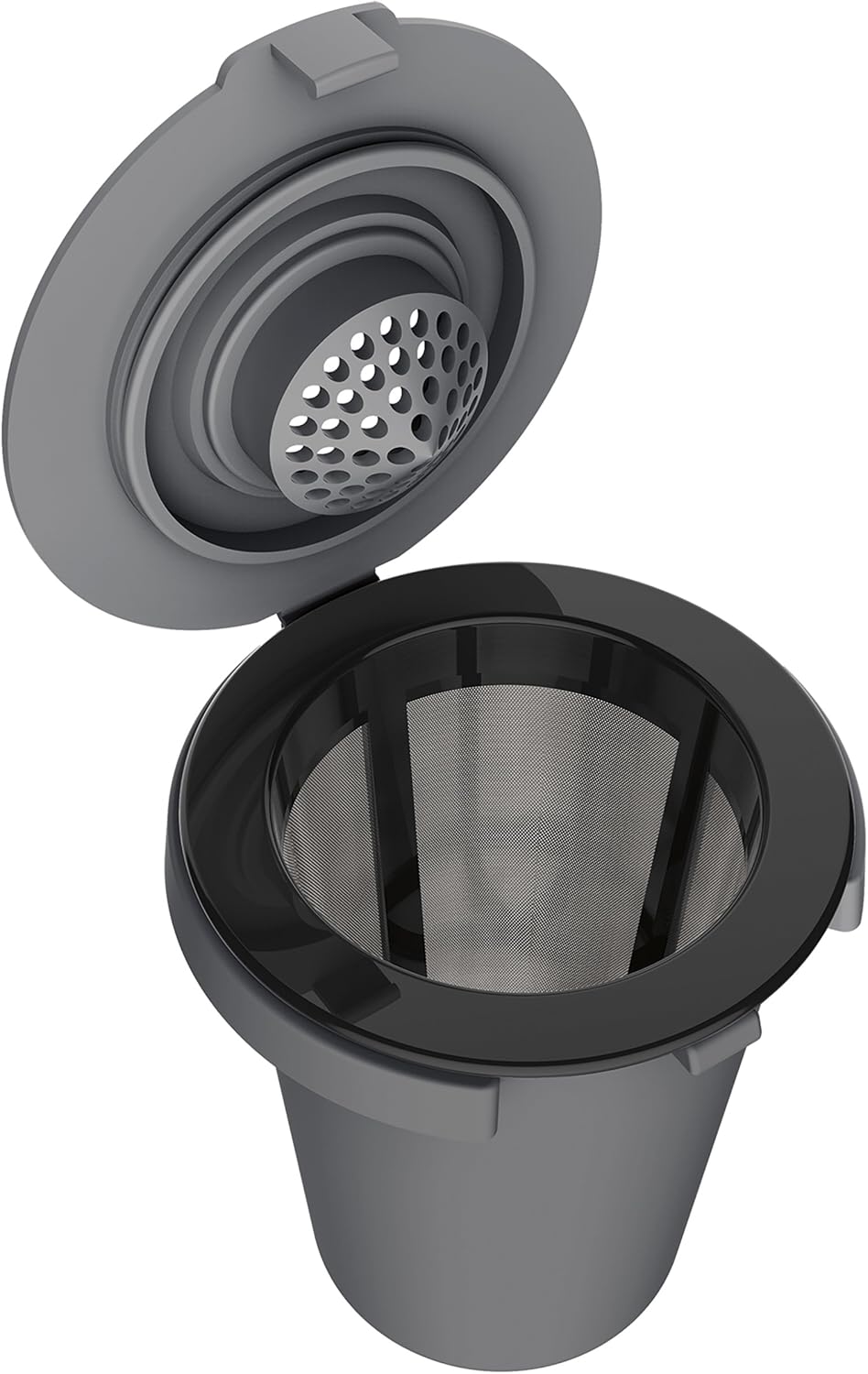 Cuisinart Single Serve Coffee Maker + Reusable Filter Cup, 48 oz Reservoir, Conical Burr Grinder