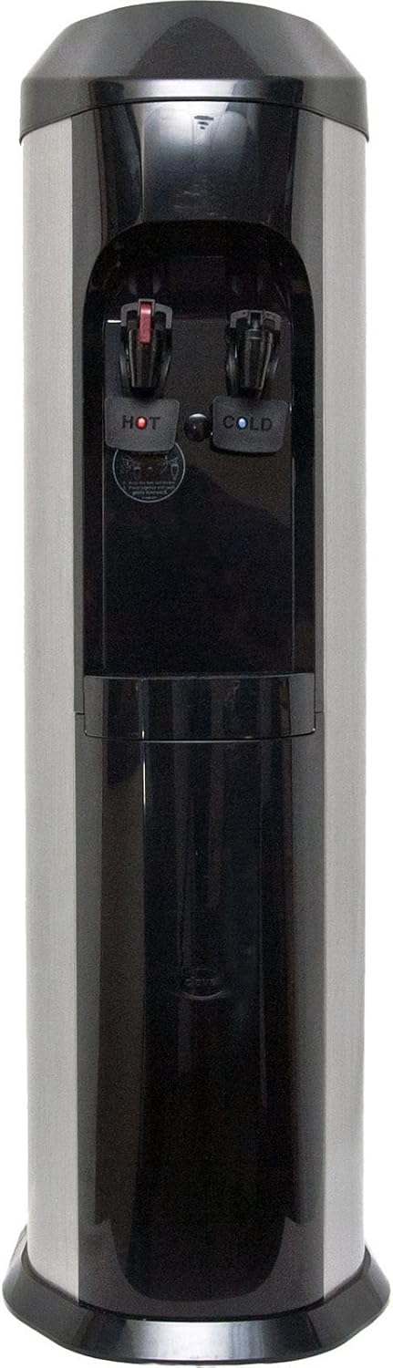 Clover D14A Water Dispenser - Hot and Cold Bottleless with Install Kit - Black and Stainless
