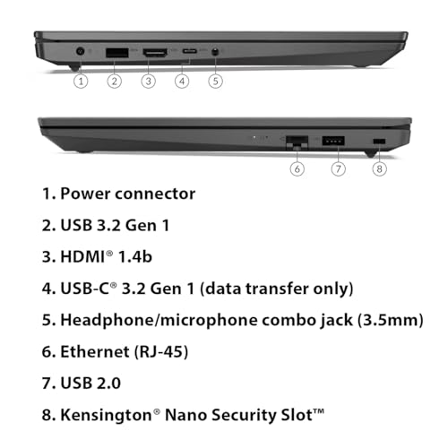 Lenovo V15 G2 Laptop, 15.6" FHD Display, Free Microsoft Office 2021 with Lifetime License, Dual-core Intel Celeron N4500, 8GB RAM, 256GB SSD, Ethernet, 6.5 Hours Battery Life, Windows 11 Pro, Black