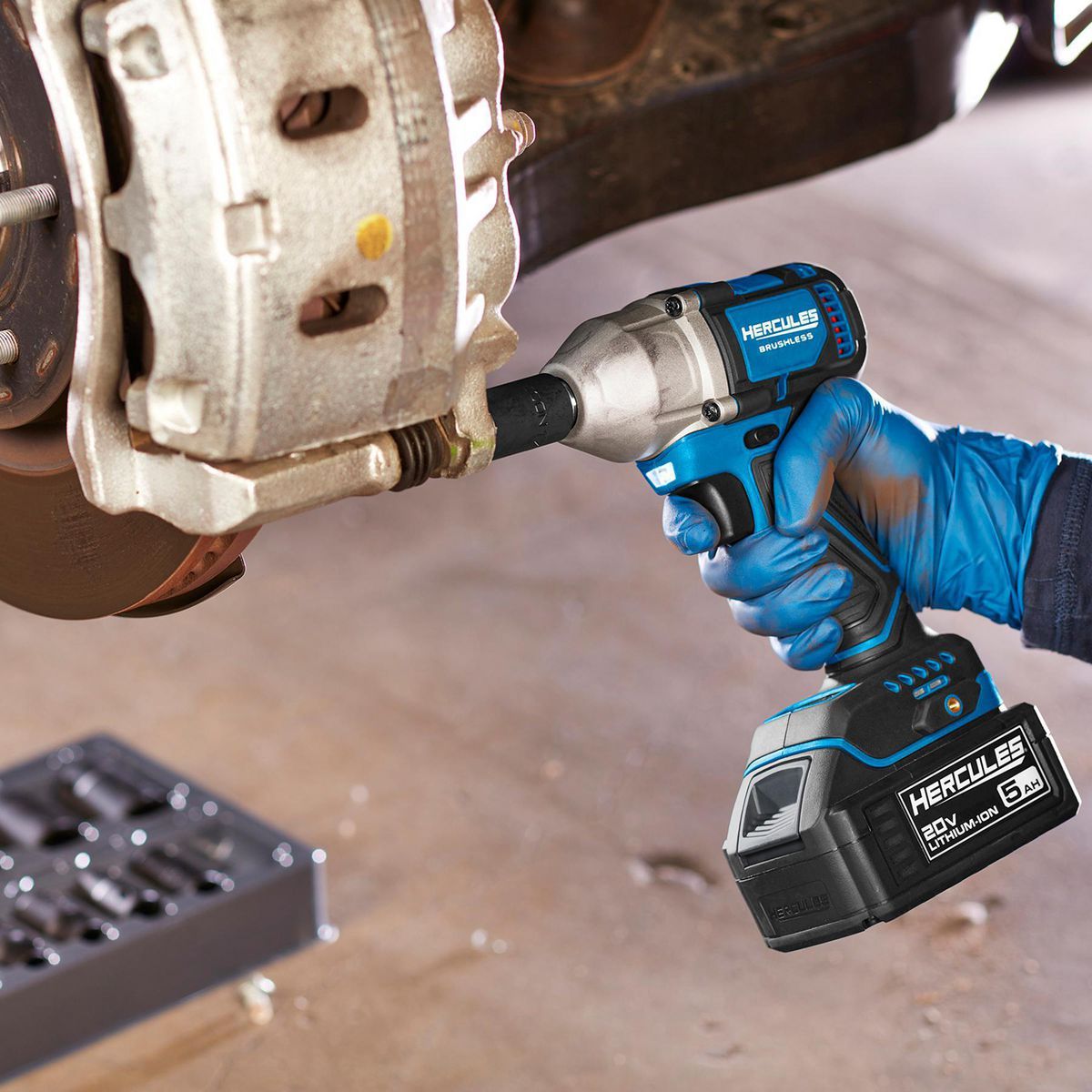 HERCULES 20V Brushless Cordless, 1/2 in. Compact, 4-Mode Impact Wrench with Friction Ring 窶・Tool Only