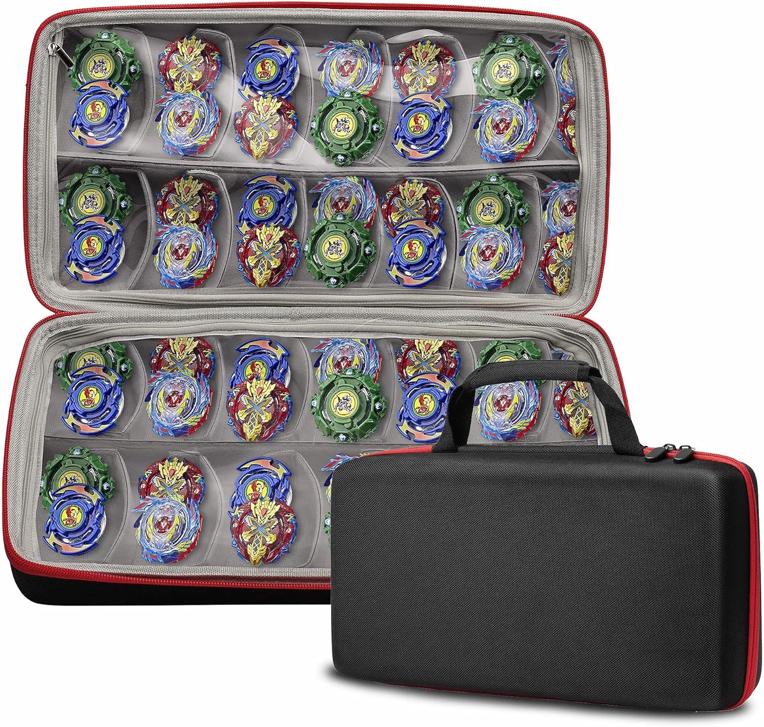 TPCY Toys Storage Case Compatible with Beyblades and Small Dolls,Double Storage.(CASE ONLY)