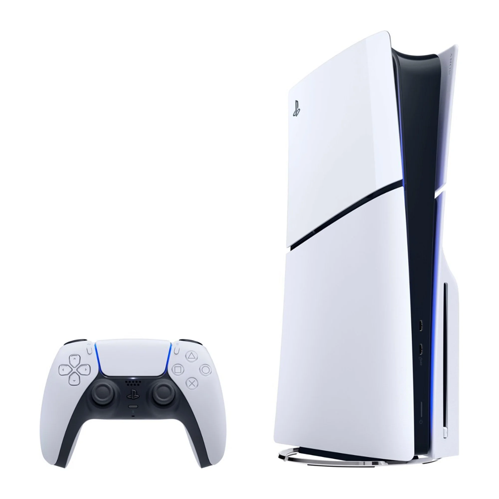 PlayStation 5 Slim Upgraded 3TB PCIe Gen 4 NVNe SSD Gaming Console Disc Drive Version AMD Ryzen Zen 8 Core CPU with Wireless Controller - Original White - PS5 Disc Slim