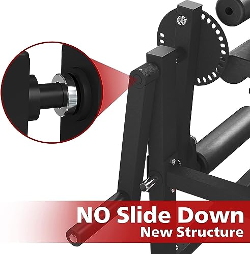 GMWD Leg Extension and Curl Machine, Lower Body Special Leg Machine, Adjustable Leg Exercise Bench with Plate Loaded, Leg Rotary Extension for Thigh, Home Gym Weight Machine