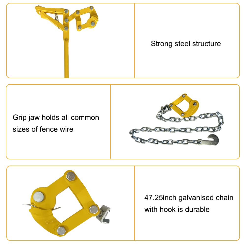 Chain Strainer Cattle Barn Farm Fence Stretcher Tensioner Repair Barbed Wire